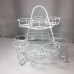 FixtureDisplays® Circular Steel Cupcake Stand, Great for Birthdays, Weddings, Baby Showers, Centerpiece
